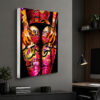 Renkli Street Art Kadın Figürlü Işıklı Lightbox Tablo