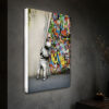 Grafiti Perdesi Çocuk Figürlü 3D Lightbox Işıklı Duvar Tablosu