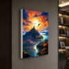 Fantastik Şato Manzaralı 3D Lightbox Duvar Tablosu