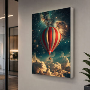 Gökyüzü ve Balon Manzaralı 3D Lightbox Işıklı Tablo