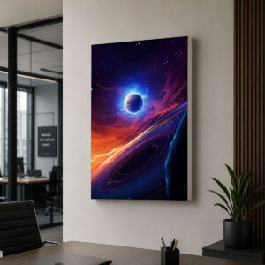Galaksi Manzaralı Gezegen 3D Lightbox Işıklı Tablo