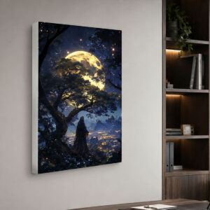 Ay Işığı Temalı Fantastik 3D Lightbox Işıklı Tablo