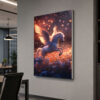 Pegasus Temalı Kanatlı At 3D Lightbox Işıklı Tablo