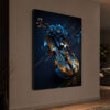 Gold Detaylı Keman Figürlü 3D Lightbox Işıklı Tablo