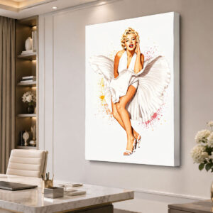 İkonik Pop Art Marilyn Monroe Figürlü 3D Lightbox Işıklı Tablo