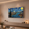 Van Gogh Tarzı İstanbul Manzaralı 3D Lightbox Işıklı Tablo