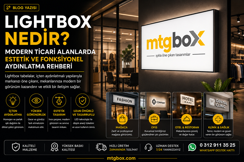 Lightbox Nedir? Modern Ticari Alanlar İçin Işıklı Tabela Rehberi