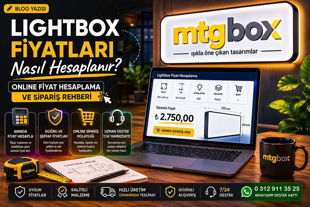 Lightbox Fiyatları Nasıl Hesaplanır? Online Sipariş ve Fiyat Rehberi
