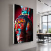 Graffiti Pop Art Kadın Temalı 3D Lightbox Duvar Tablosu