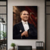 Klasik Atatürk Portre LED Işıklı Dekoratif Lightbox Tablo
