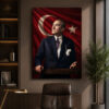 Atatürk Türk Bayrağı Işıklı LED Lightbox Tablo