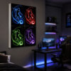 RGB LED Renk Değiştiren Futbolcu Lightbox Tablo