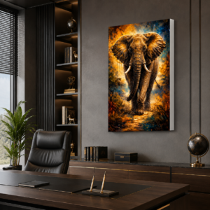 Renkli Fil Tasarımlı LED Işıklı Lightbox Tablo