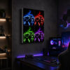 RGB LED Renk Değiştiren Neon Muscle Car Lightbox Tablo