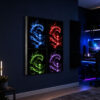 RGB LED Renk Değiştiren Neon Dalga Lightbox Tablo