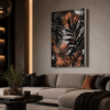 Tropikal Yaprak Desenli LED Işıklı Lightbox Tablo