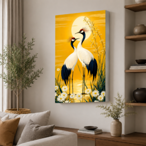 Turna Kuşları Tasarımlı LED Işıklı Lightbox Tablo