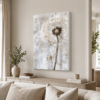 Minimal Çiçek Desenli LED Işıklı Dekoratif Lightbox Tablo