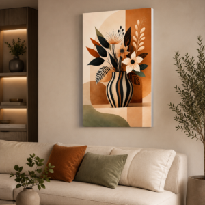 Vazo Çiçek Tasarımlı LED Işıklı Lightbox Tablo