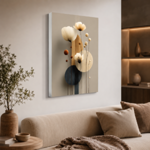 Minimal Çiçek Tasarımlı LED Işıklı Lightbox Tablo