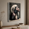 Vazolu Çiçek Kompozisyonu LED Işıklı Lightbox Tablo