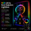 RGB LED Renk Değiştiren Gamer Samurai Lightbox Tablo Kumandalı Dekoratif Işıklı Tablo