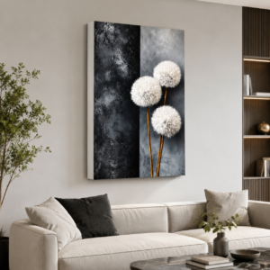 Üçlü Karahindiba Tasarımlı LED Işıklı Lightbox Tablo