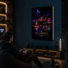 Kumandalı RGB LED İstanbul Boğazı Dekoratif Lightbox Tablo