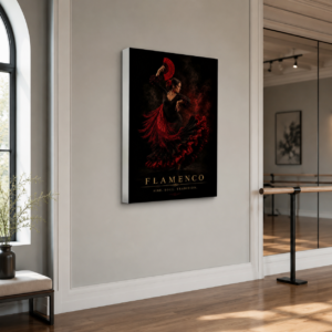 Flamenko Dansçısı Tasarımlı LED Işıklı Lightbox Tablo