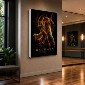 Bachata Dans Çifti Tasarımlı LED Işıklı Lightbox Tablo