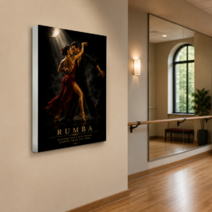 Rumba Dans Çifti Tasarımlı LED Işıklı Lightbox Tablo