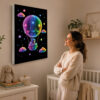 Kumandalı RGB LED Balon Temalı Bebek ve Çocuk Odası Lightbox Tablo