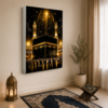 Altın Işık Efektli Kabe Tasarımlı LED Işıklı Lightbox Tablo
