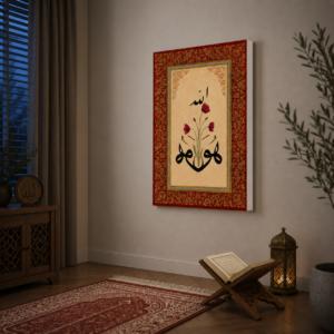 El Hamd Klasik Çerçeveli İslami LED Işıklı Lightbox Tablo