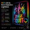 Kumandalı RGB LED Oyun Kolu Temalı Rage Quit Lightbox Tablo