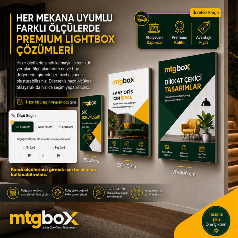 Lightbox Satın Al | Ölçünü Seç, Görselini Yükle ve Sipariş Ver