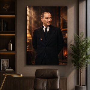 Atatürk Klasik Portre Işıklı LED Lightbox Tablo