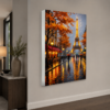 Paris Eyfel Kulesi Yağmurlu Sokak Işıklı Lightbox Tablo