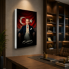 Atatürk Bayraklı LED Işıklı Lightbox Tablo Özel Tasarım
