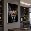 Atatürk Kalpaklı LED Işıklı Lightbox Tablo Renkli